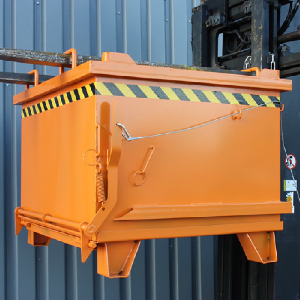 Zdjęcie produktu nr 5: kontener składany dolny z przewodem wyciągowym, pojemność 0,75 m³, antracytowy szary