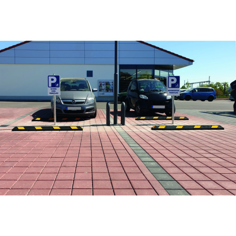 Zdjęcie produktu nr 3: Park-Aid® ogranicznik kół czarny z żółtymi paskami odblaskowymi szerokość 550 mm