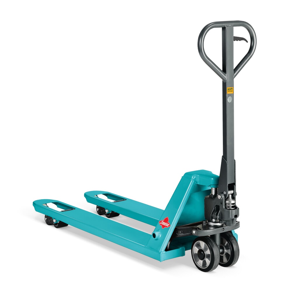 Ręczny wózek paletowy Ameise® PTM 2.0 z funkcją szybkiego unoszenia, udźwig 2000 kg, długość wideł 1150 mm, pełna guma/poliuretan Zdjęcie produktu: Ręczny wózek paletowy Ameise® PTM 2.0 z funkcją szybkiego unoszenia, udźwig 2000 kg, długość wideł 1150 mm, pełna guma/poliuretan