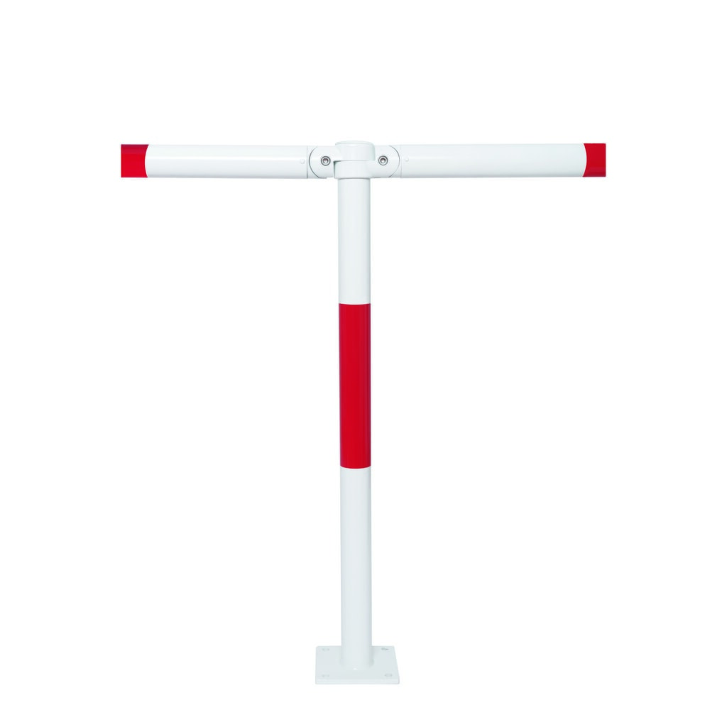 Bariera systemowa MORION, rura poprzeczna, Ø 60 mm, długość 1500 mm, regulacja w odstępach co 1670 mm, ocynkowana ogniowo i lakierowana, kolor czerwony/biały Zdjęcie produktu nr 4: Bariera systemowa MORION, rura poprzeczna, Ø 60 mm, długość 1500 mm, regulacja w odstępach co 1670 mm, ocynkowana ogniowo i lakierowana, kolor czerwony/biały