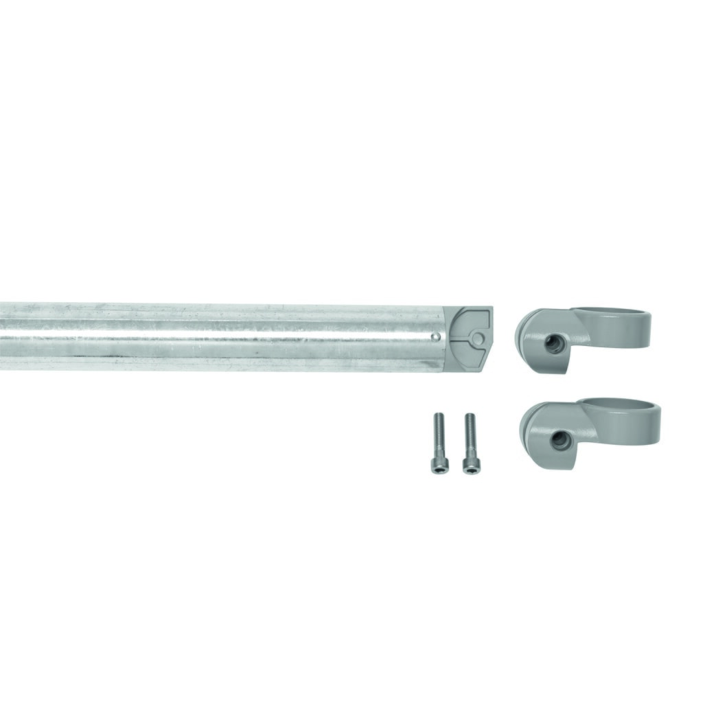 Zdjęcie produktu: Bariera systemowa MORION, rura poprzeczna, Ø 60 mm, długość 1500 mm, regulacja w odstępach co 1670 mm, ocynkowana ogniowo