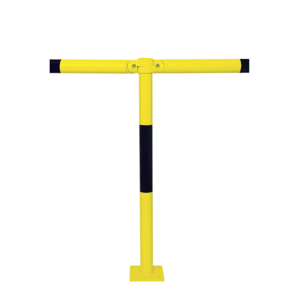 Zdjęcie produktu nr 5: Bariera systemowa MORION, rura poprzeczna, Ø 60 mm, długość 2000 mm, regulacja w odstępach co 2170 mm, ocynkowana ogniowo i lakierowana, kolor czarny/żółty