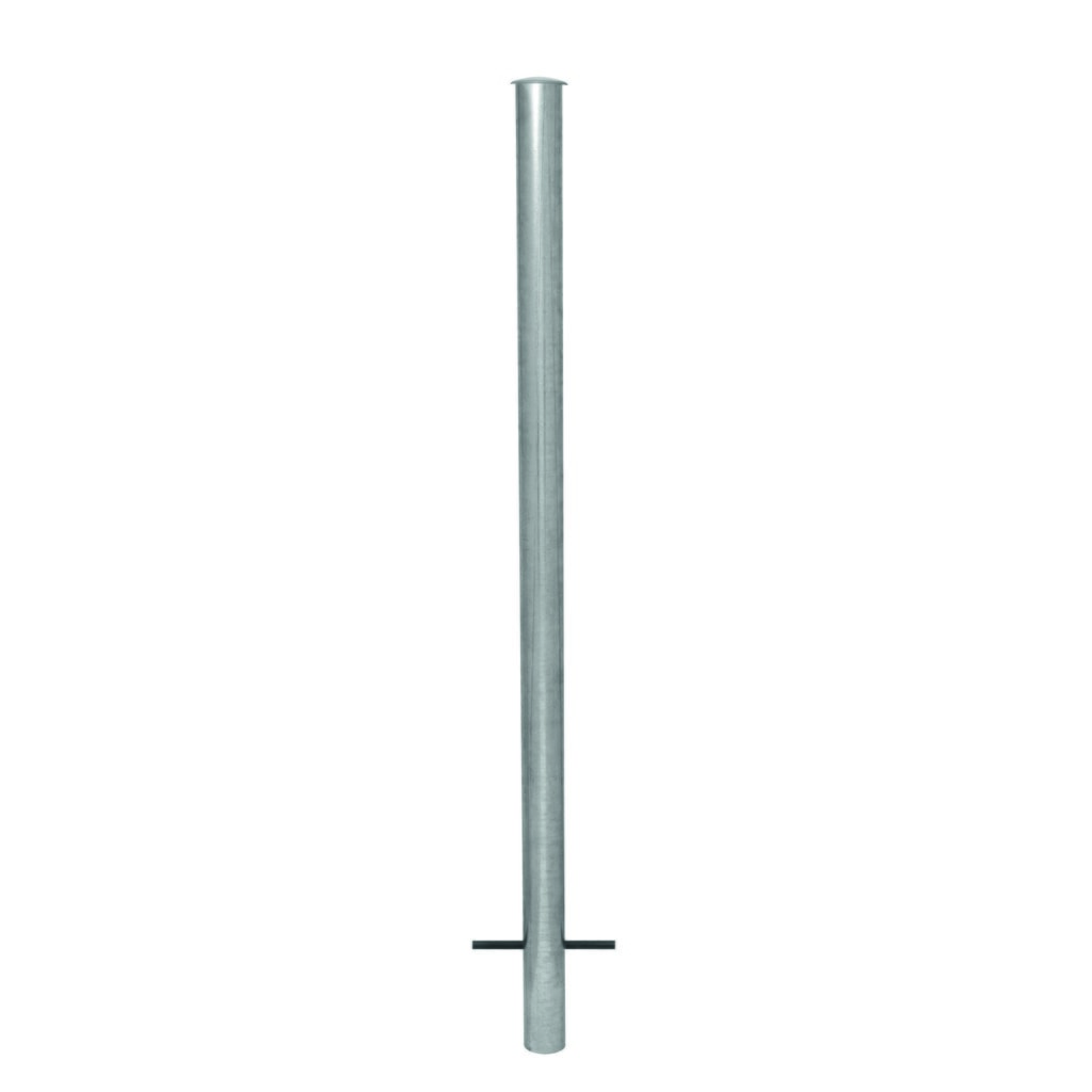 Zdjęcie produktu nr 1: Bariera systemowa URBAN, rura pionowa, Ø 60 mm, wysokość nad podłożem 1000 mm, do osadzenia w betonie, ocynkowana ogniowo