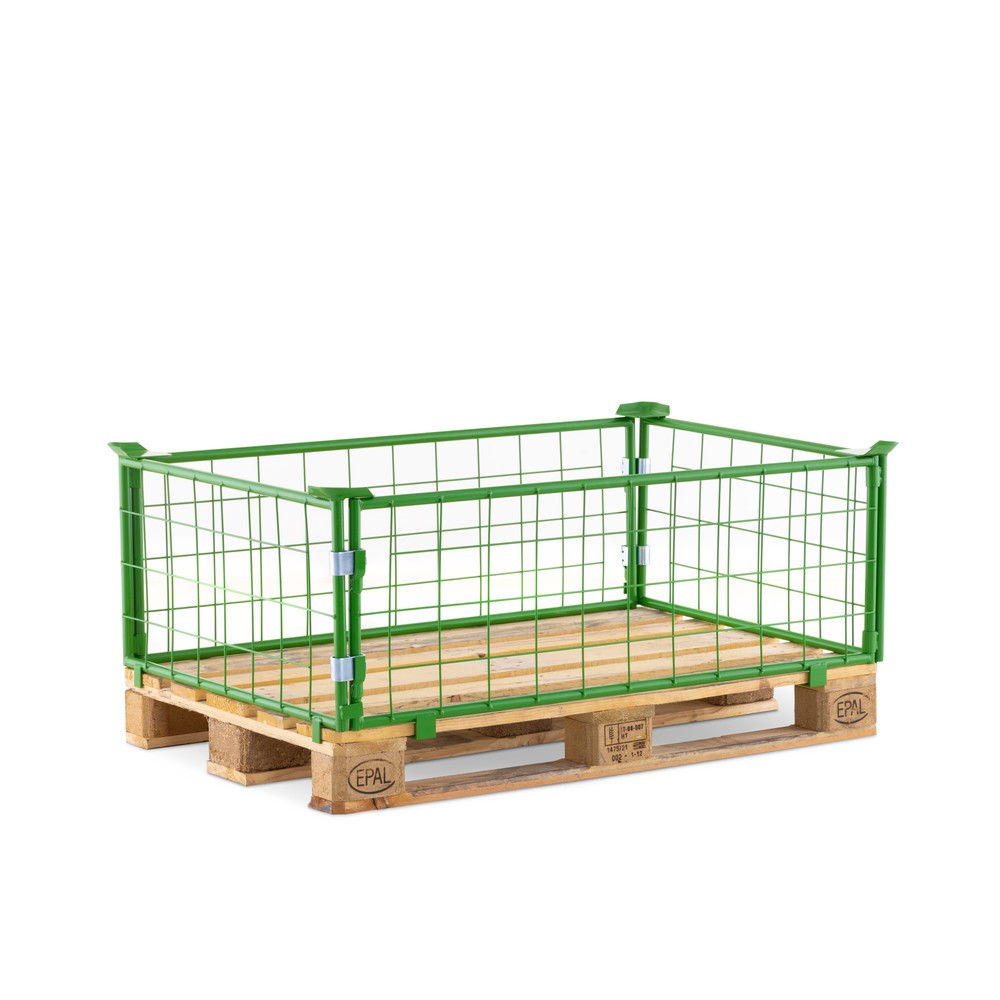 Obraz produktu: BASIC Gitteraufsatzrahmen ohne Klappe, Maschenweite 100 x 100 mm, HxBxT 400 x 1.200 x 800 mm, maigrün