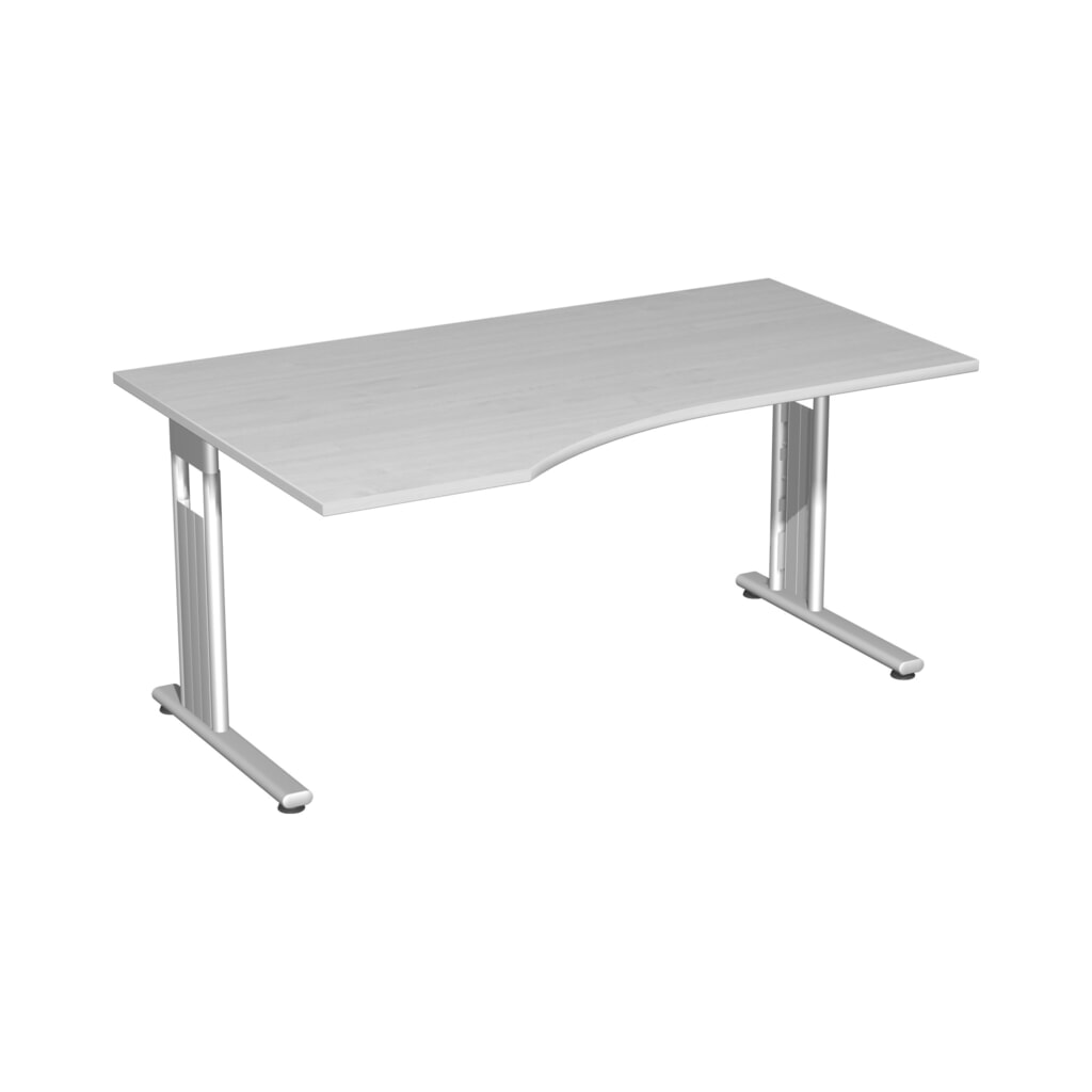 Biurko biurowe Geramöbel Lissabon, stelaż typu C, blat w kształcie litery PC po lewej stronie, szer. × gł. 1 800 × 1 000 mm, drewno klonowe Zdjęcie produktu: Biurko biurowe Geramöbel Lissabon, stelaż typu C, blat w kształcie litery PC po lewej stronie, szer. × gł. 1 800 × 1 000 mm, drewno klonowe