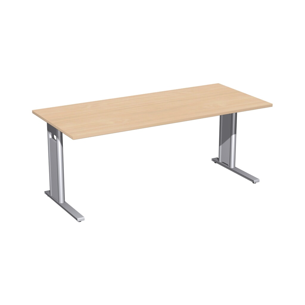 Zdjęcie produktu: Geramöbel biurko do biura Profi, stelaż typu C, szer. x gł. 1800 x 800 mm, drewno bukowe