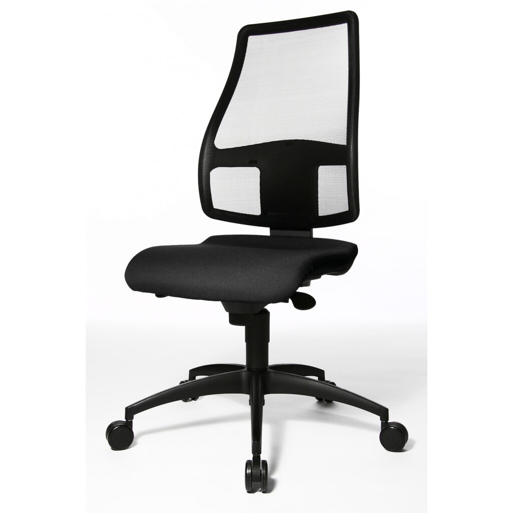 Biurowe krzesło obrotowe Topstar® Synchro, oddychające oparcie siatkowe, czarne Zdjęcie produktu nr 2: Biurowe krzesło obrotowe Topstar® Synchro, oddychające oparcie siatkowe, czarne