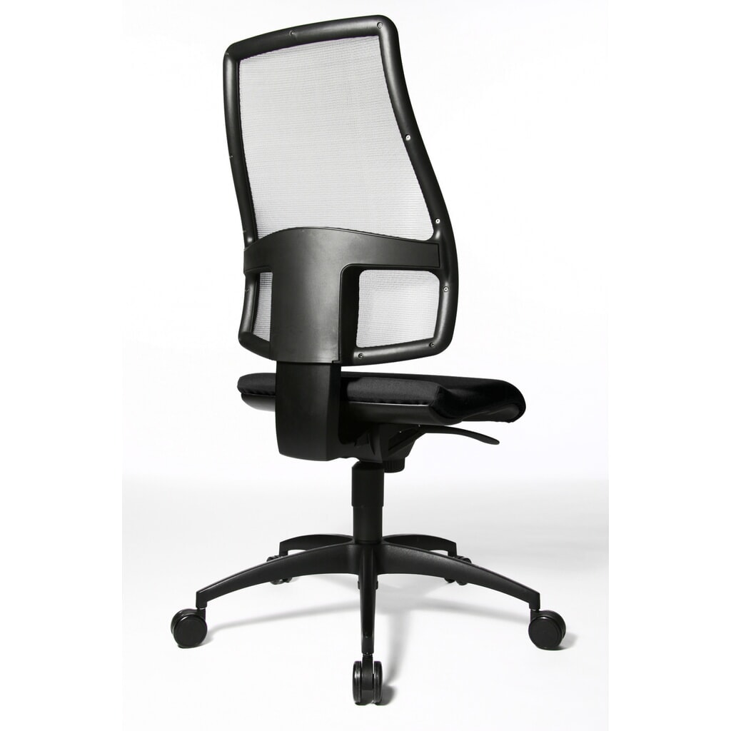 Biurowe krzesło obrotowe Topstar® Synchro, oddychające oparcie siatkowe, czarne Zdjęcie produktu nr 3: Biurowe krzesło obrotowe Topstar® Synchro, oddychające oparcie siatkowe, czarne