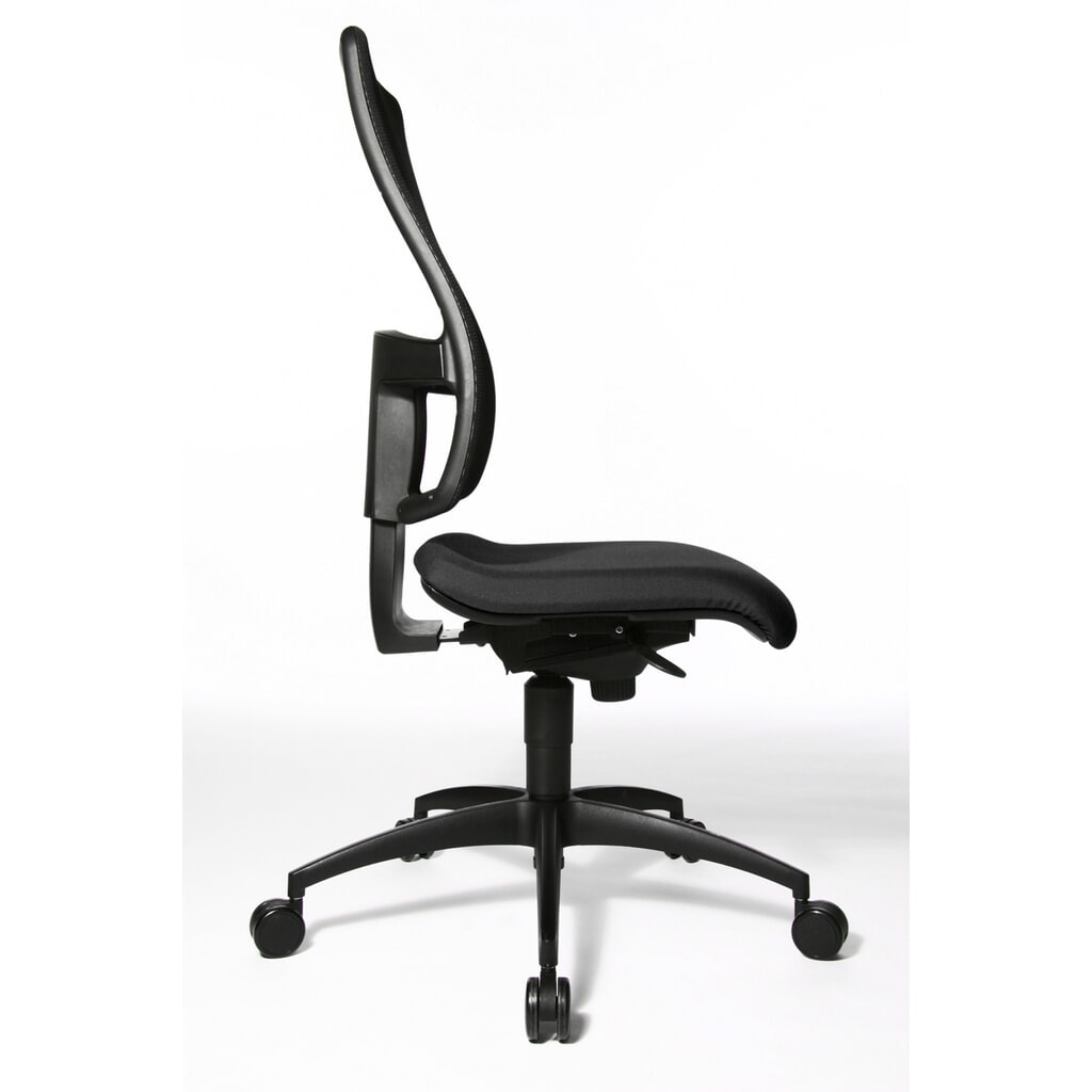 Biurowe krzesło obrotowe Topstar® Synchro, oddychające oparcie siatkowe, czarne Zdjęcie produktu nr 4: Biurowe krzesło obrotowe Topstar® Synchro, oddychające oparcie siatkowe, czarne
