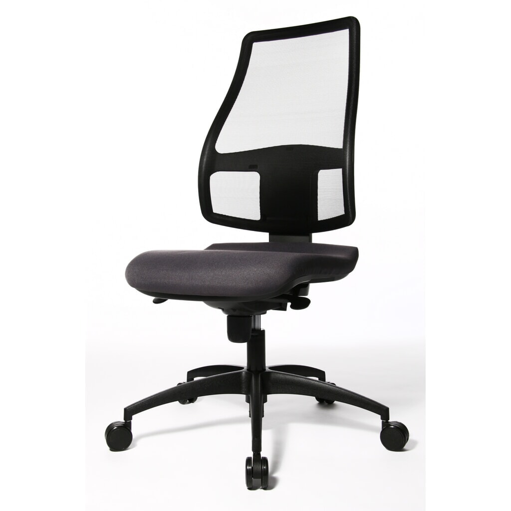Biurowe krzesło obrotowe Topstar® Synchro, oddychające oparcie siatkowe, antracyt Zdjęcie produktu nr 2: Biurowe krzesło obrotowe Topstar® Synchro, oddychające oparcie siatkowe, antracyt