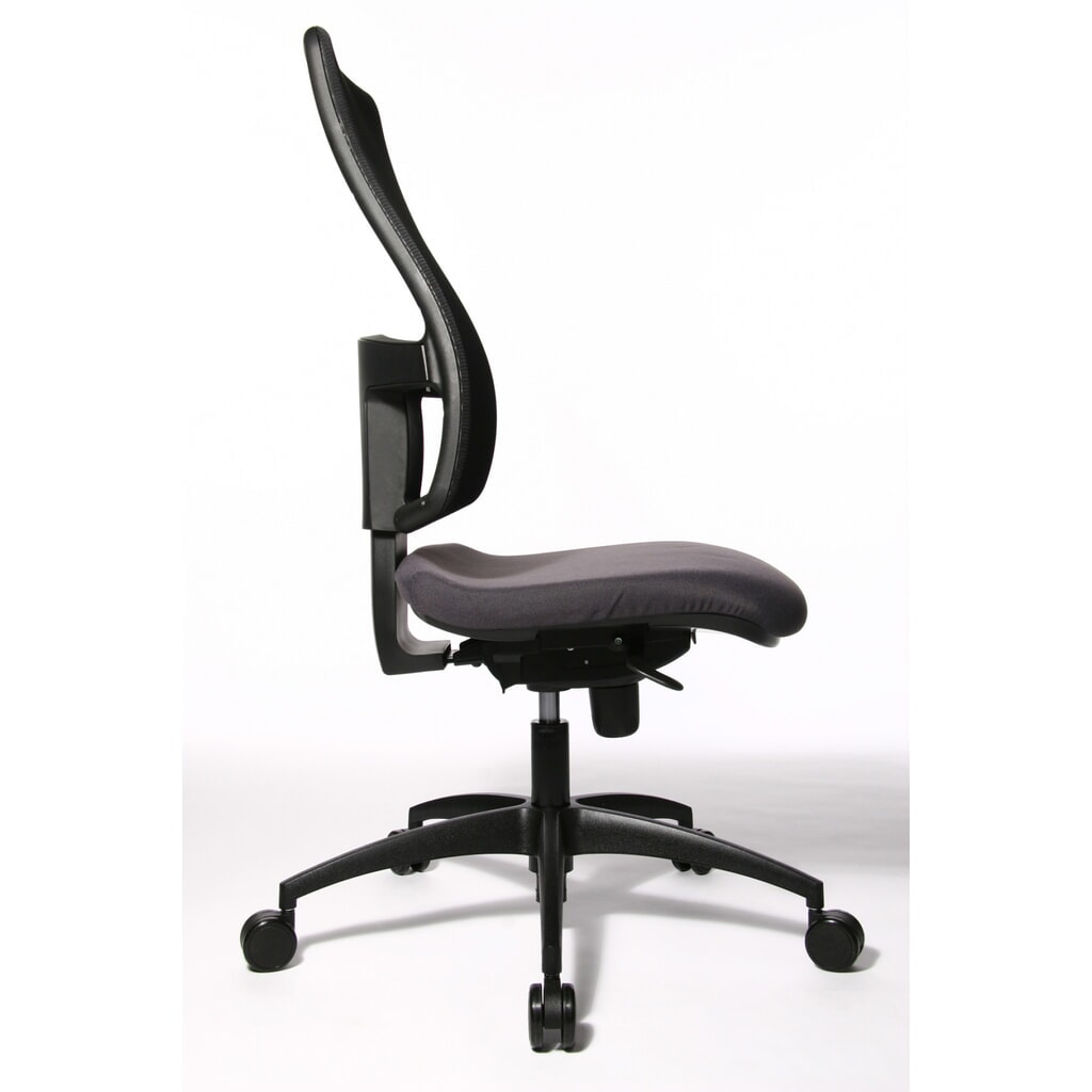 Biurowe krzesło obrotowe Topstar® Synchro, oddychające oparcie siatkowe, antracyt Zdjęcie produktu nr 4: Biurowe krzesło obrotowe Topstar® Synchro, oddychające oparcie siatkowe, antracyt