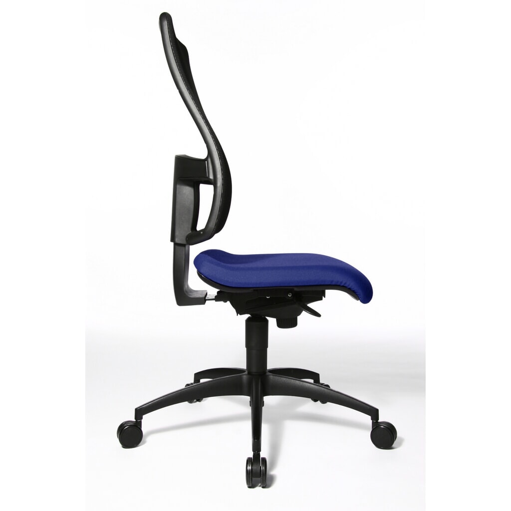 Biurowe krzesło obrotowe Topstar® Synchro, oddychające oparcie siatkowe, błękit królewski Zdjęcie produktu nr 4: Biurowe krzesło obrotowe Topstar® Synchro, oddychające oparcie siatkowe, błękit królewski