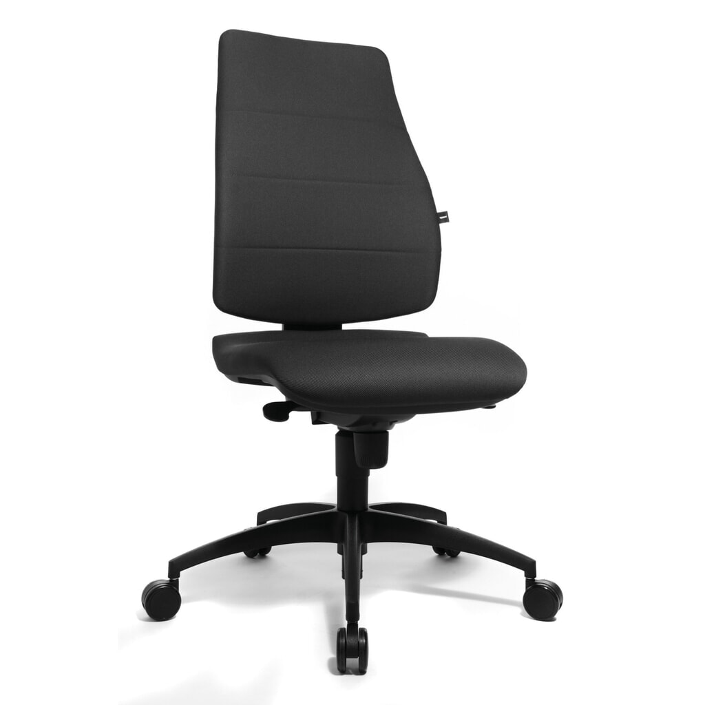 Krzesło biurowe obrotowe Topstar® Synchro, tapicerowane oparcie, ergonomiczne siedzisko podpierające miednicę, antracytowe Zdjęcie produktu: Krzesło biurowe obrotowe Topstar® Synchro, tapicerowane oparcie, ergonomiczne siedzisko podpierające miednicę, antracytowe