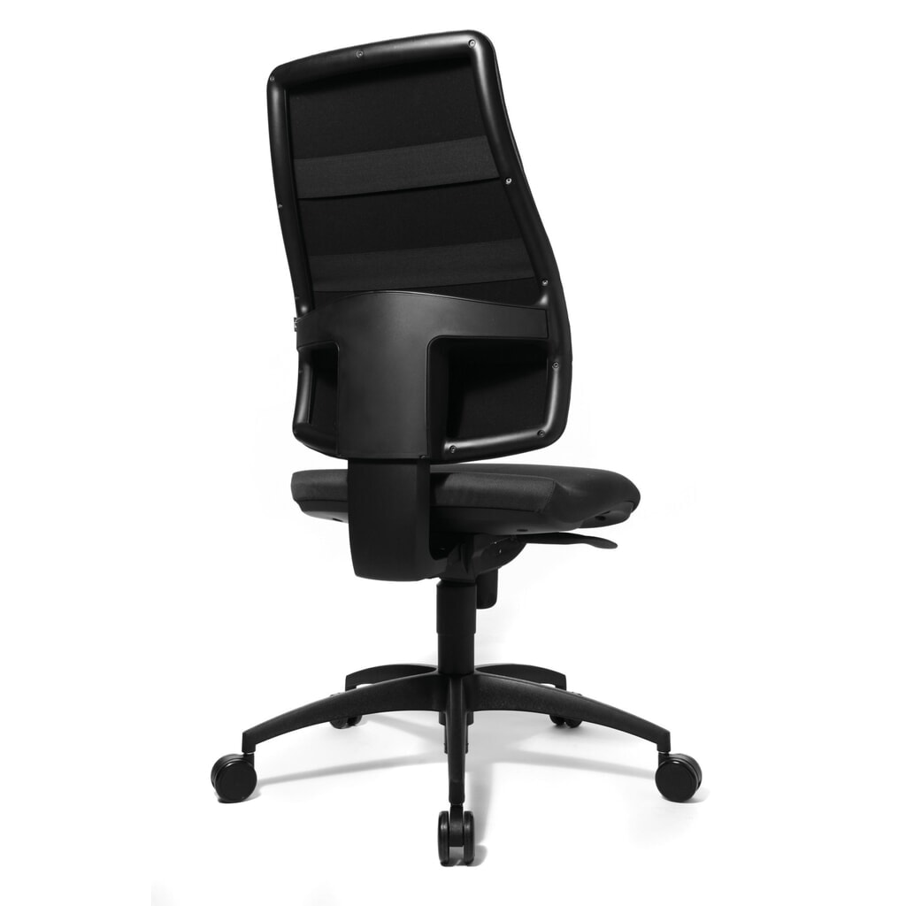 Krzesło biurowe obrotowe Topstar® Synchro, tapicerowane oparcie, ergonomiczne siedzisko podpierające miednicę, antracytowe Zdjęcie produktu nr 3: Krzesło biurowe obrotowe Topstar® Synchro, tapicerowane oparcie, ergonomiczne siedzisko podpierające miednicę, antracytowe