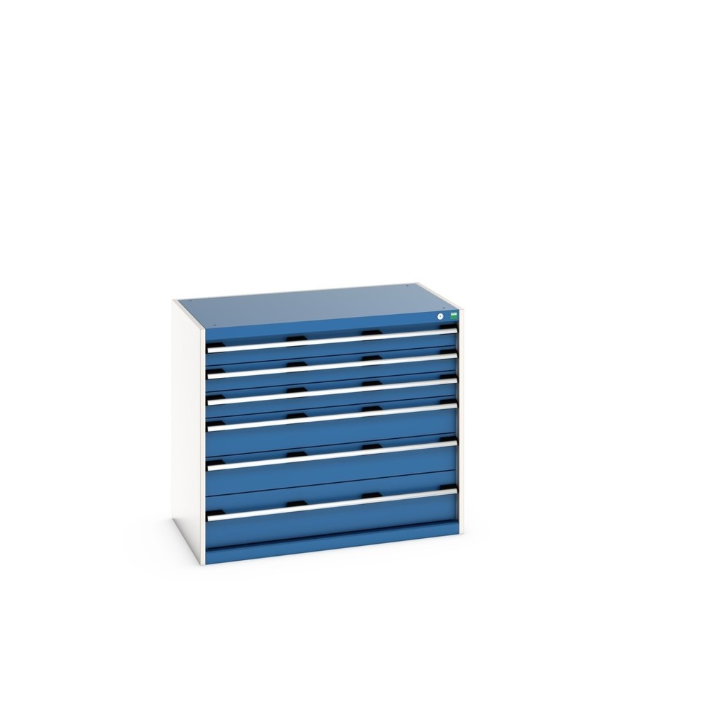 Obraz produktu: Szafa z szufladami bott cubio, szuflady 3 x 100 + 2 x 150 x 1 x 200 mm, udźwig 75 kg, szerokość 1050 mm, niebieski gencjanowy