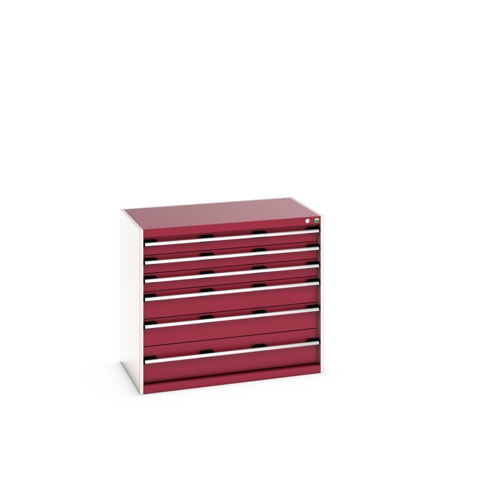 Obraz produktu: bott cubio szafa z szufladami, szuflady 3 x 100 + 2 x 150 x 1 x 200 mm, udźwig 200 kg, szerokość 1050 mm, czerwony purpurowy
