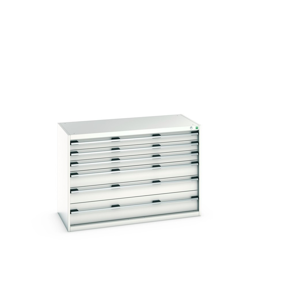 Obraz produktu: bott cubio szafa z szufladami, szuflady 3 x 100 + 2 x 150 x 1 x 200 mm, udźwig każdorazowo 75 kg, szerokość 1 300 mm, jasnoszary