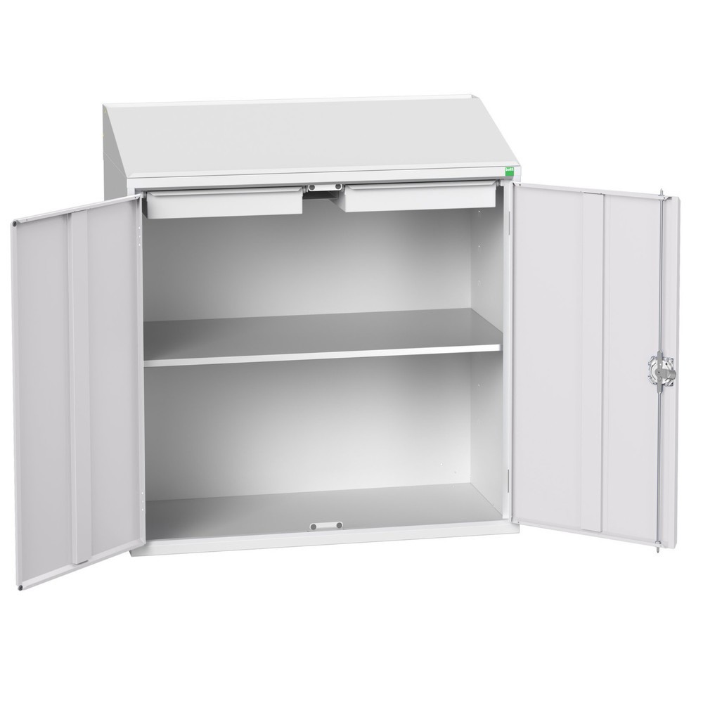 Obraz produktu: bott verso Economy Pult, z 1 półką oraz 2 szufladami, szer. x gł. x wys.: 1 050 x 550 x 1 130 mm