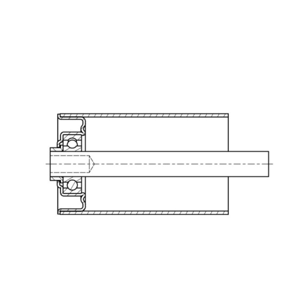 Zdjęcie produktu nr 3: BS ROLLEN rolka nośna do przenośników rolkowych, stalowa, ocynkowana, oś sprężynowa, Ø 50 mm, długość 200 mm, udźwig 150 kg