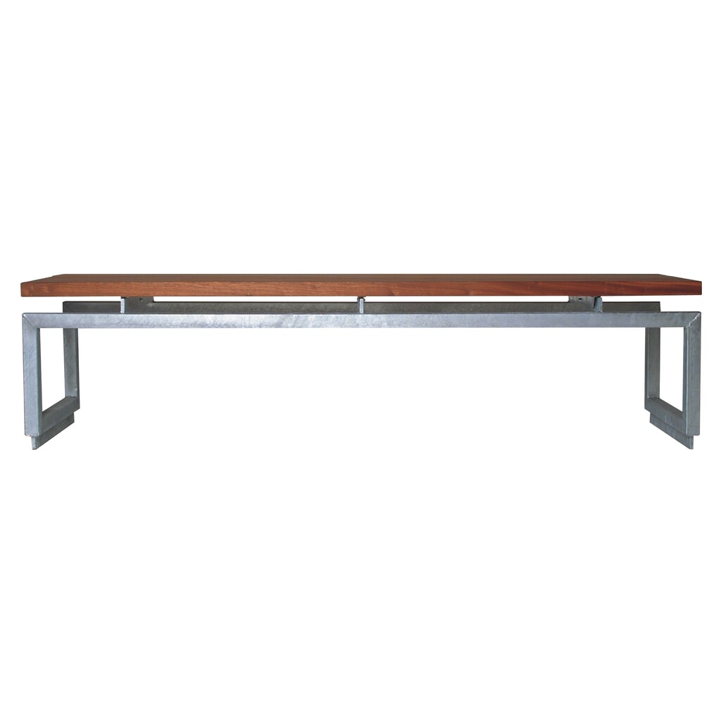 Zdjęcie produktu: Ławka parkowa Castor, prawdziwe drewno/blacha stal, wys. x szer. 420 x 1,800 x 500 mm