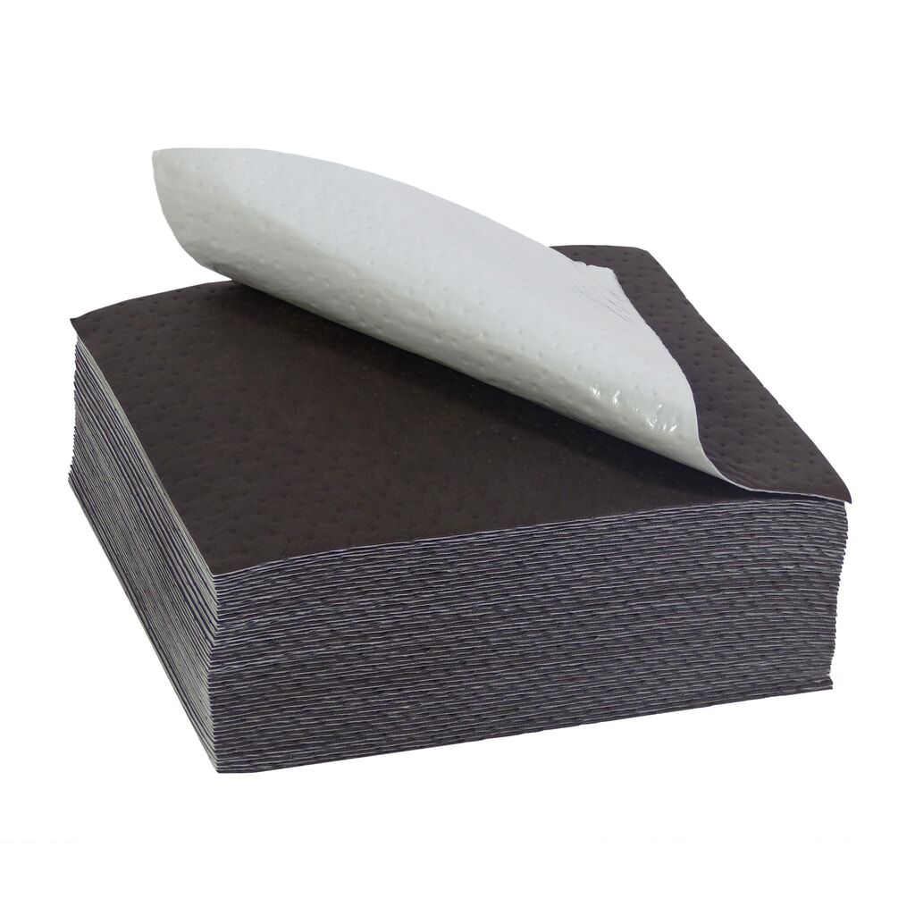 Chłonna mata SMF Heavyweight, 50 ściereczek, 3 warstwy, dł. x szer. 400 x 500 mm, olej, kolor biały Zdjęcie produktu nr 1: Chłonna mata SMF Heavyweight, 50 ściereczek, 3 warstwy, dł. x szer. 400 x 500 mm, olej, kolor biały