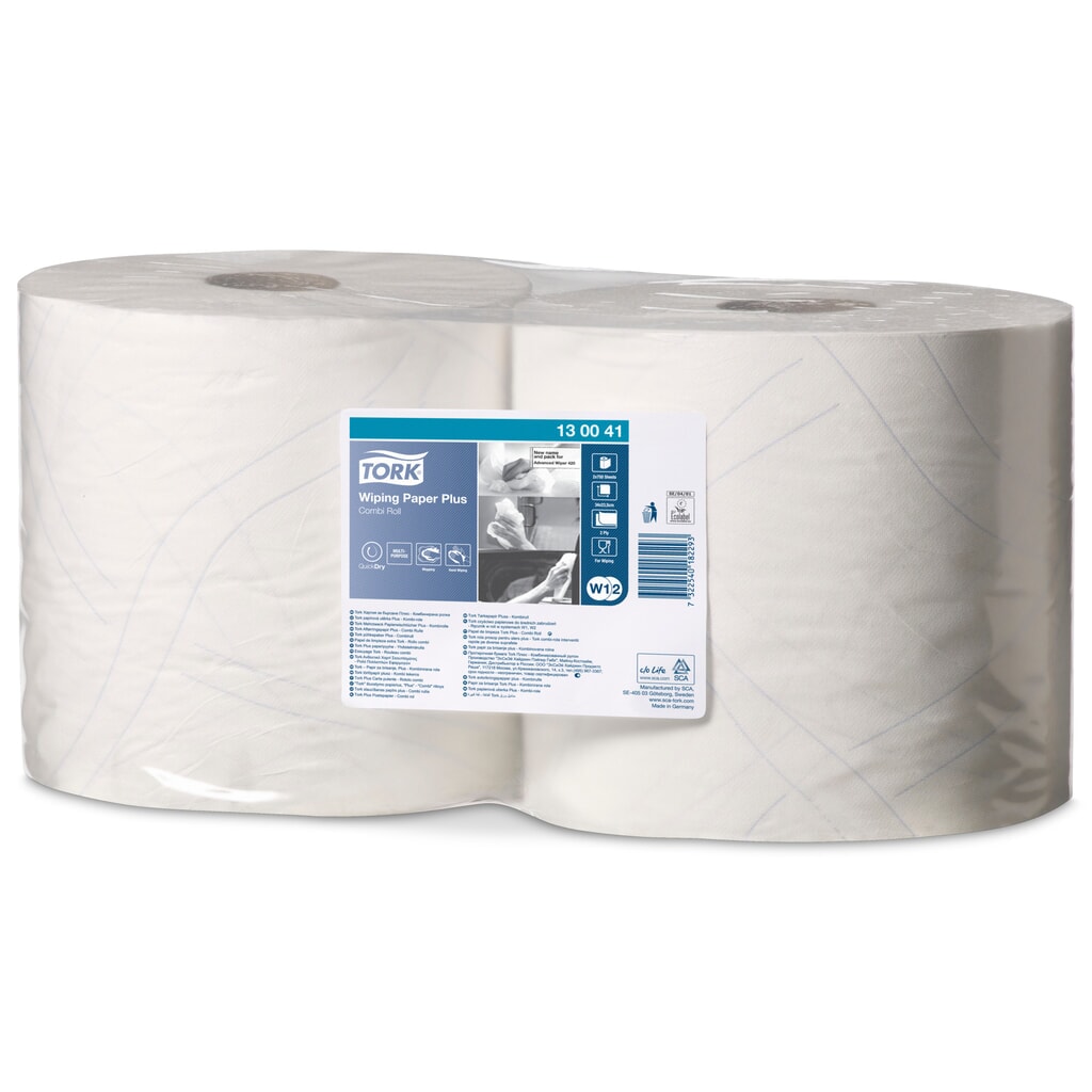 Zdjęcie produktu: TORK® Extra Strong Chusteczki, oznakowanie ekologiczne UE, wys. 340 x 235 mm, 2 rolki, białe