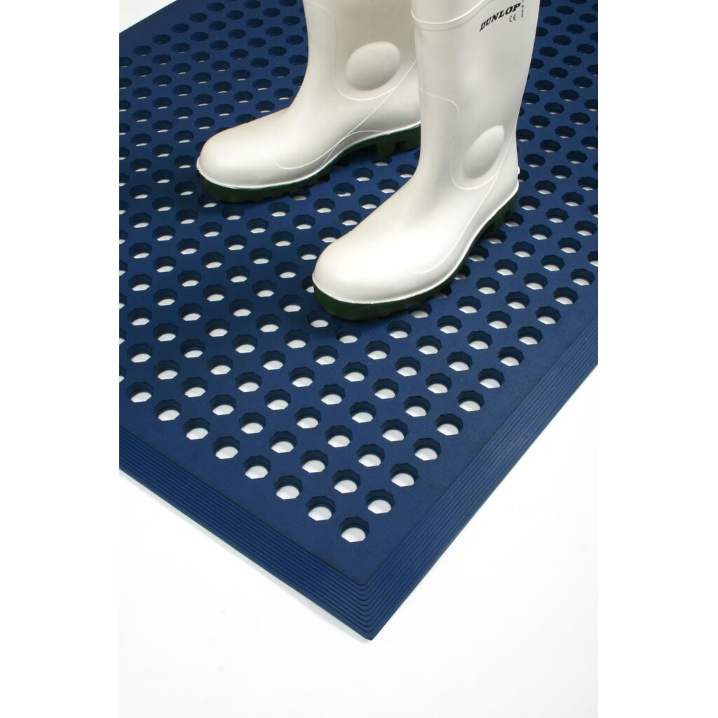 COBA Mata antypoślizgowa Worksafe, szer. x gł. 900 x 1500 mm, kolor niebieski Zdjęcie produktu nr 4: COBA Mata antypoślizgowa Worksafe, szer. x gł. 900 x 1500 mm, kolor niebieski