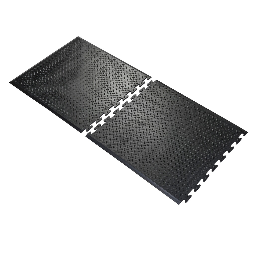 COBA Mata do miejsca pracy Comfort-Lok, element końcowy, szer. x gł. 700 x 800 mm, kolor czarny Zdjęcie produktu nr 2: COBA Mata do miejsca pracy Comfort-Lok, element końcowy, szer. x gł. 700 x 800 mm, kolor czarny