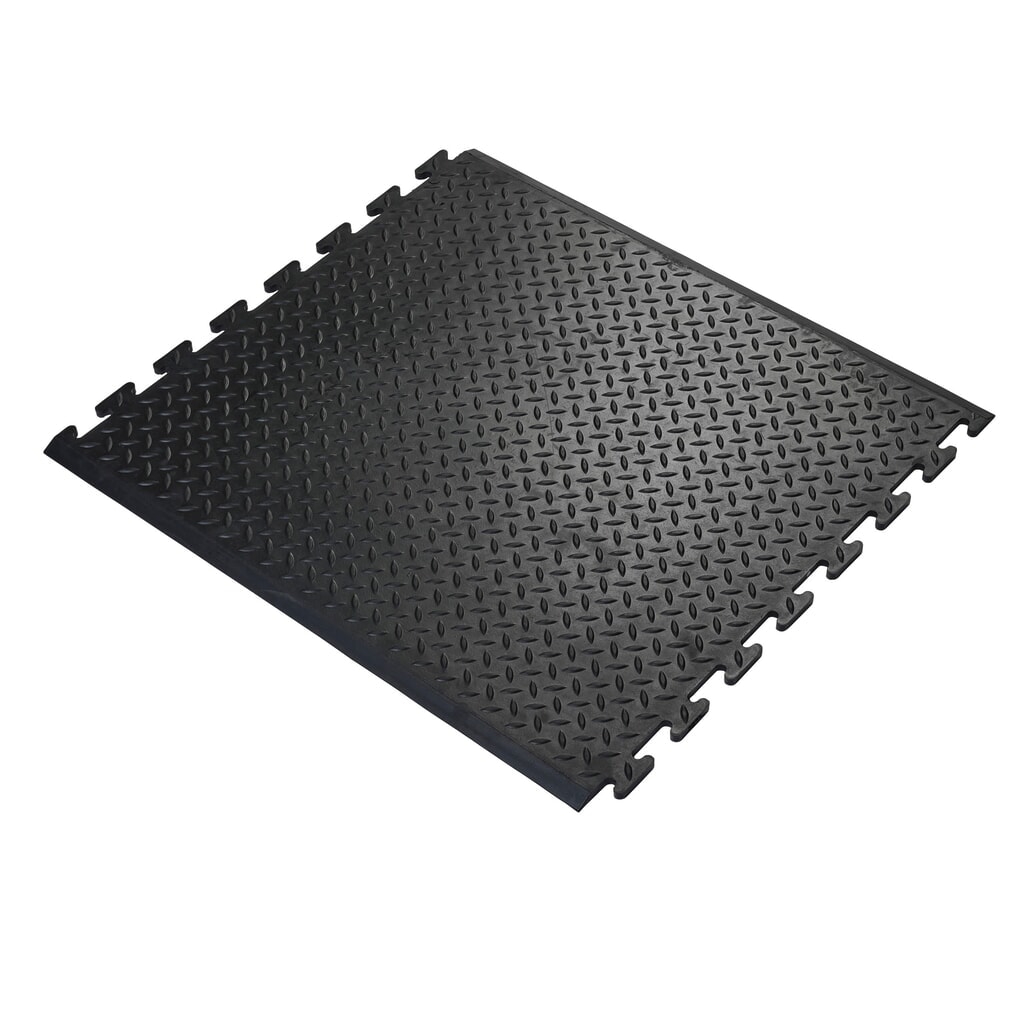 COBA Mata do miejsca pracy Comfort-Lok, element środkowy, szer. x gł. 700 x 800 mm, kolor czarny Zdjęcie produktu: COBA Mata do miejsca pracy Comfort-Lok, element środkowy, szer. x gł. 700 x 800 mm, kolor czarny