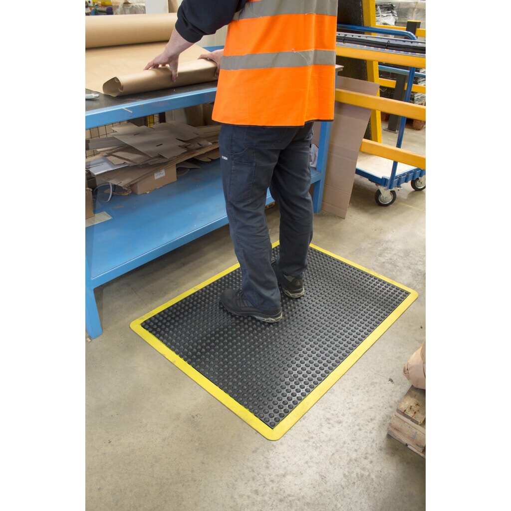 Zdjęcie produktu nr 3: COBA Mata przeciwzmęczeniowa Bubblemat Safety, szer. x gł. 600 x 900 mm, kolor czarny/żółty