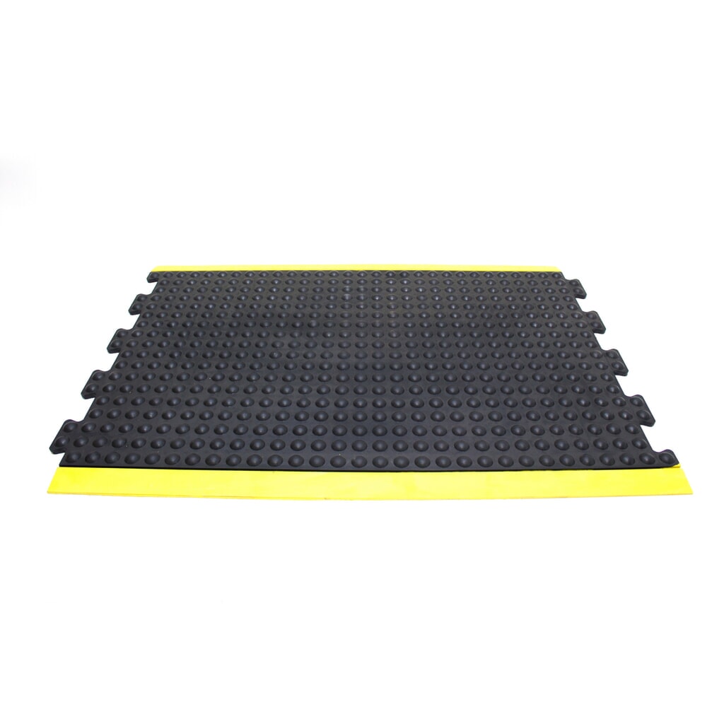 Zdjęcie produktu: COBA Mata przeciwzmęczeniowa Bubblemat Safety, element środkowy, szer. x gł. 600 x 900 mm, kolor czarny/żółty