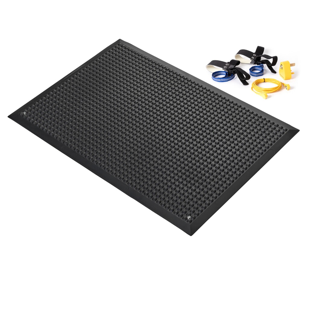 Zdjęcie produktu: COBA Mata przeciwzmęczeniowa COBAelite® ESD, z przewodem uziemiającym, szer. x gł. 600 x 900 mm, kolor czarny