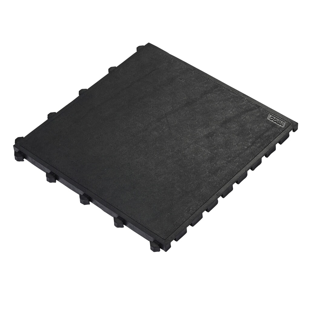 Zdjęcie produktu: COBA Mata przeciwzmęczeniowa Fatigue Lock Premium, zamknięta, szer. x gł. 500 x 500 mm, kolor czarny