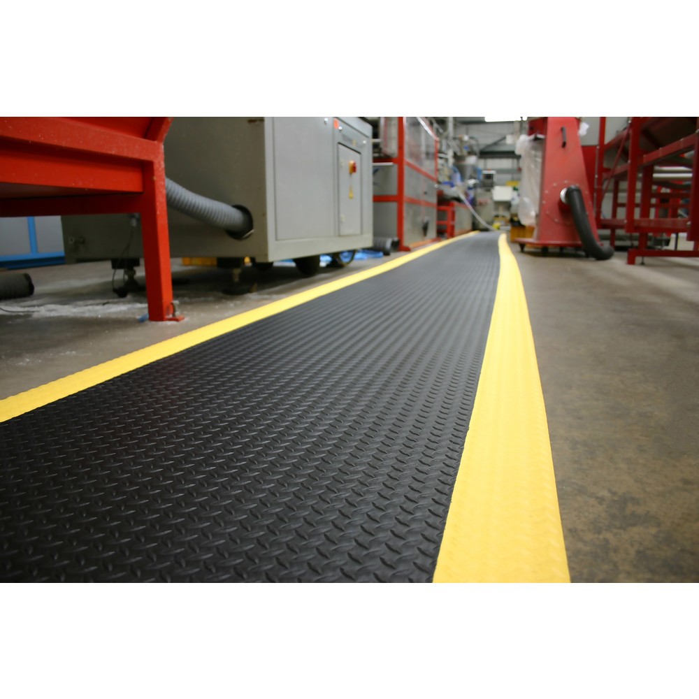 Zdjęcie produktu nr 4: COBA Mata przeciwzmęczeniowa Orthomat® Diamond, szer. x gł. 1200 mm x 18,3 m, kolor czarny/żółty