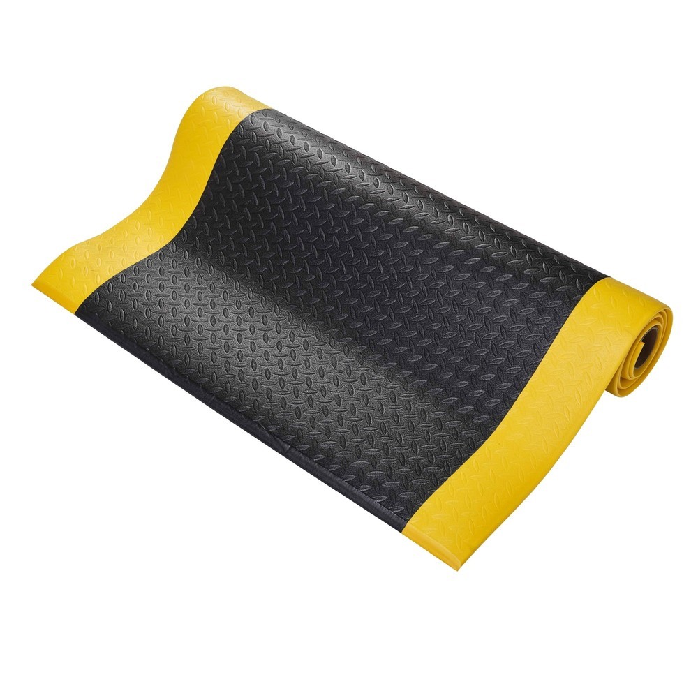 Zdjęcie produktu nr 1: COBA Mata przeciwzmęczeniowa Orthomat® Diamond, szer. x gł. 1200 mm x mb, kolor czarny/żółty