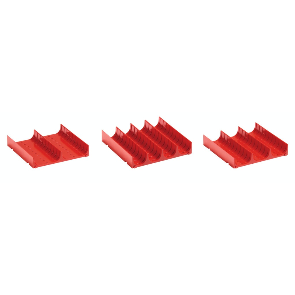 Zdjęcie produktu: Części niecki LISTA 9x9E, (szer. x gł. x wys.) 150 x 150 x 26 mm, 6 szt., 2 niecki