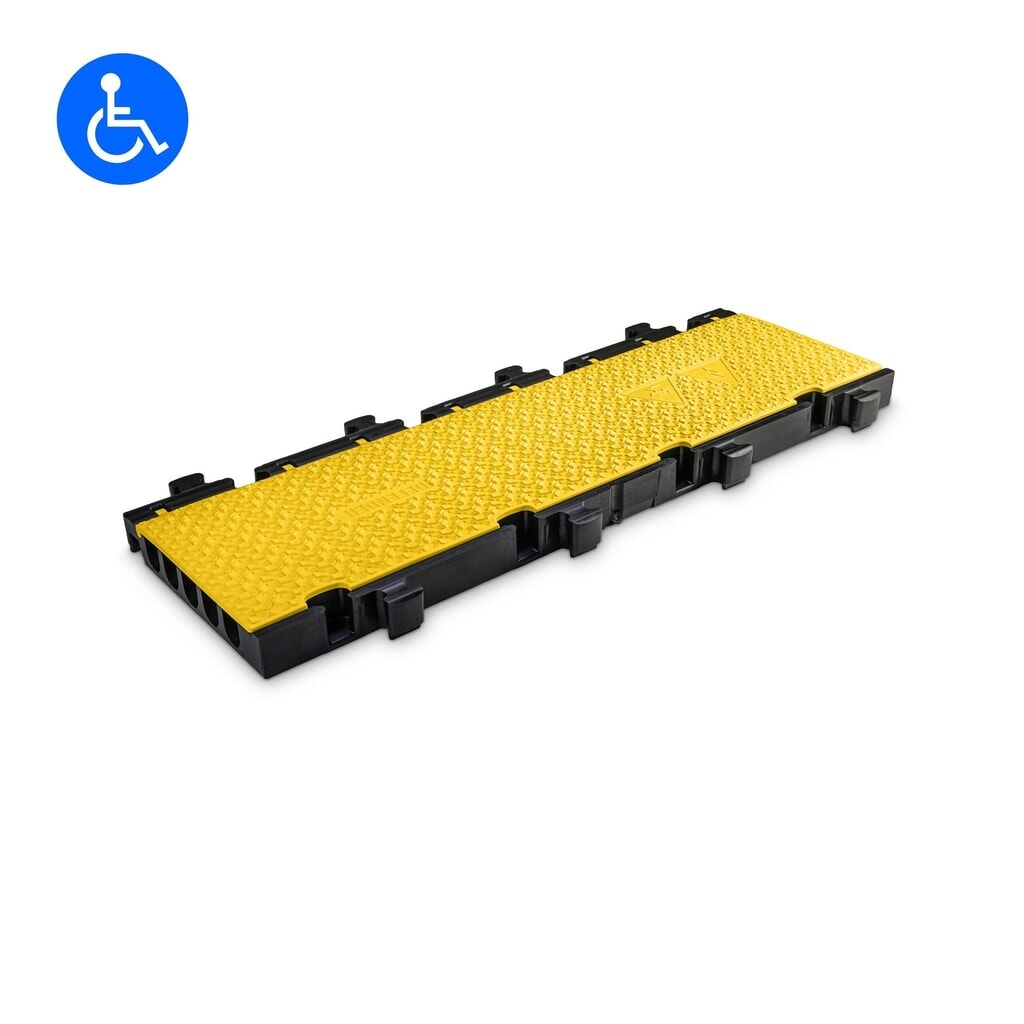 Zdjęcie produktu: Defender® by Adam Hall Most kablowy MIDI 5 2D sekcja środkowa, 5 kanałów, czarny/żółty