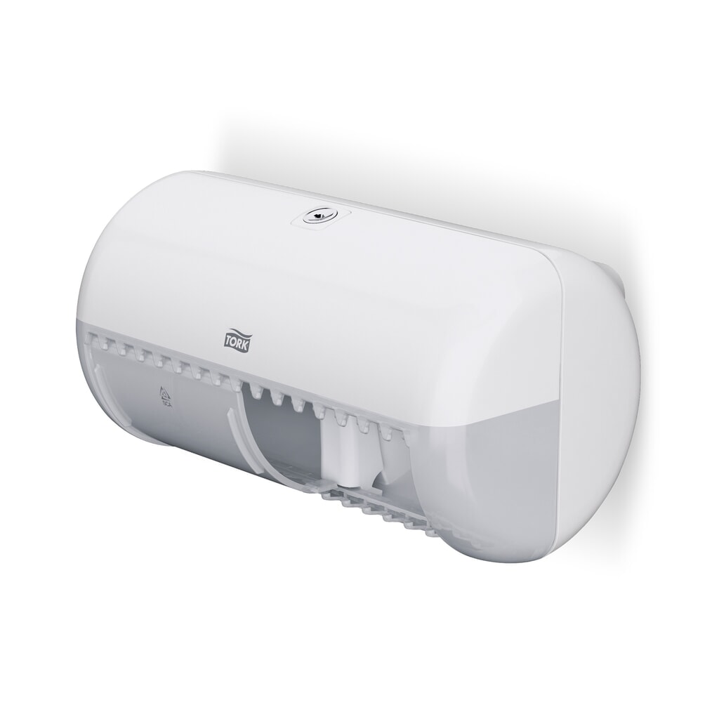 Zdjęcie produktu: Dozownik papieru toaletowego TORK® MINI, biały, biały