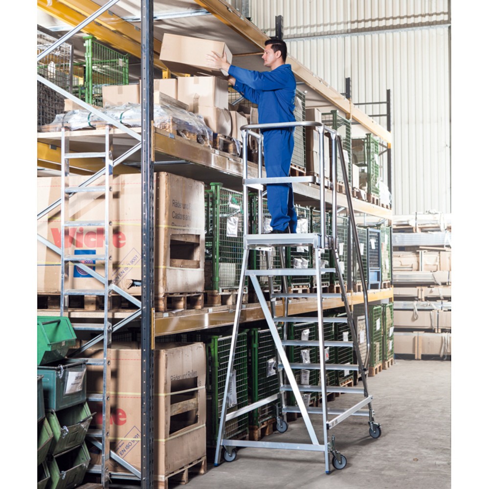 Zdjęcie produktu nr 13: Drabina z podestem KRAUSE®, przejezdna, wysokość 1,20 m