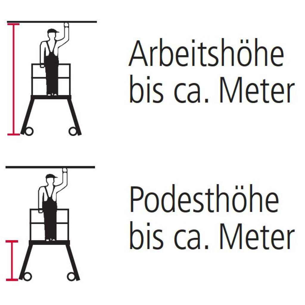 Zdjęcie produktu nr 4: Drabina z podestem KRAUSE®, przejezdna, wysokość 1,20 m