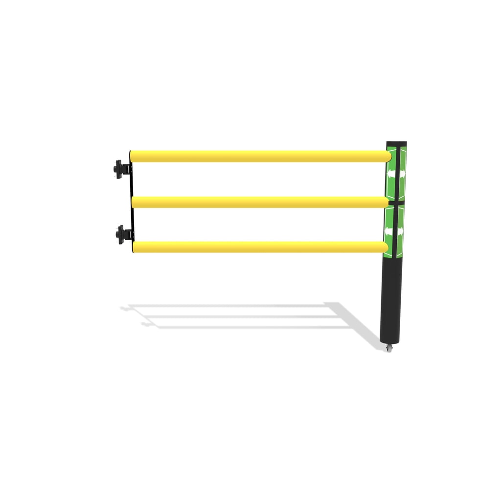 Zdjęcie produktu: Drzwi wahadłowe do bariery bezpieczeństwa „Delta”, wys. x szer. 1200 x 1500 mm, z rolką