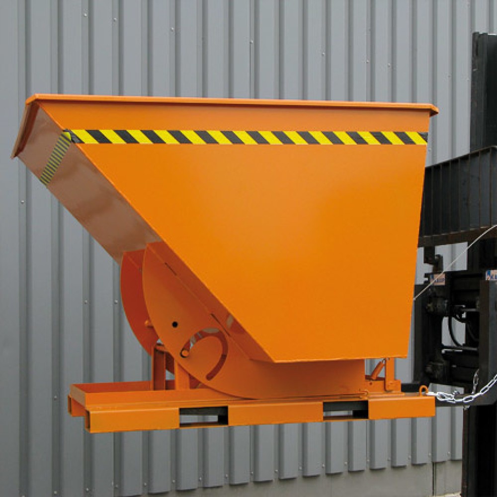 Zdjęcie produktu nr 7: kontener przechylny z mechanizm rolkowy, wysoka wysokość zabudowy, ocynkowany, 500 litrów