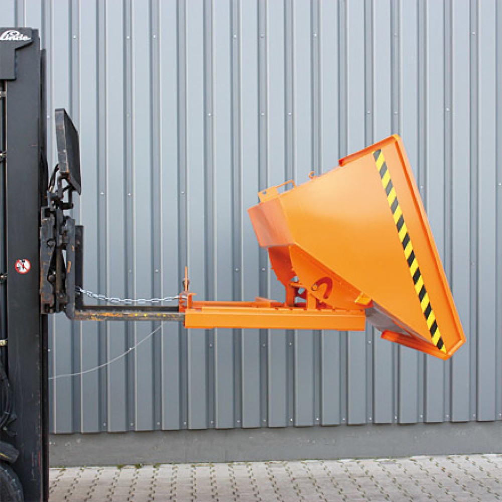 Zdjęcie produktu nr 2: Zbiornik przechylny z prowadnicami, pojemność 0,75 m³, ocynkowany ogniowo