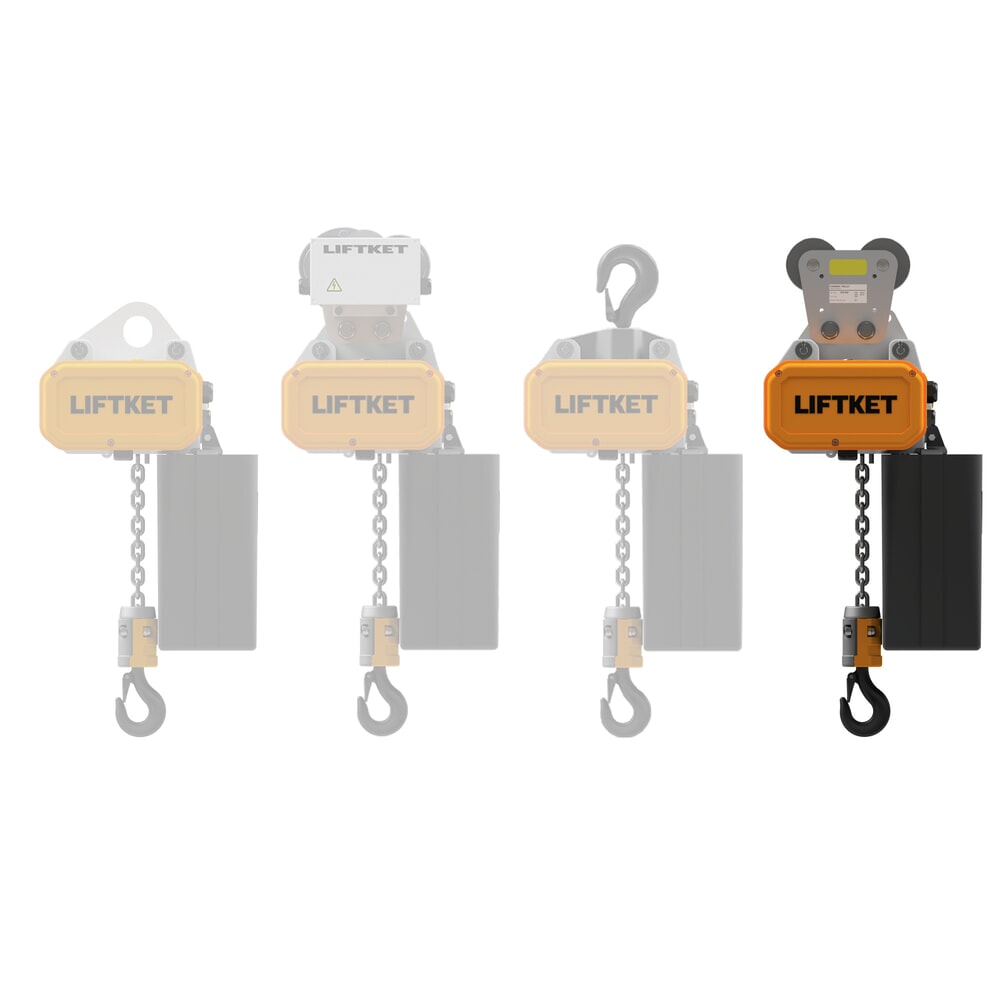 Elektryczna wciągarka łańcuchowa LIFTKET S-Line z wózkiem jezdnym, udźwig 125 kg, 8/2 m/min Zdjęcie produktu nr 6: Elektryczna wciągarka łańcuchowa LIFTKET S-Line z wózkiem jezdnym, udźwig 125 kg, 8/2 m/min