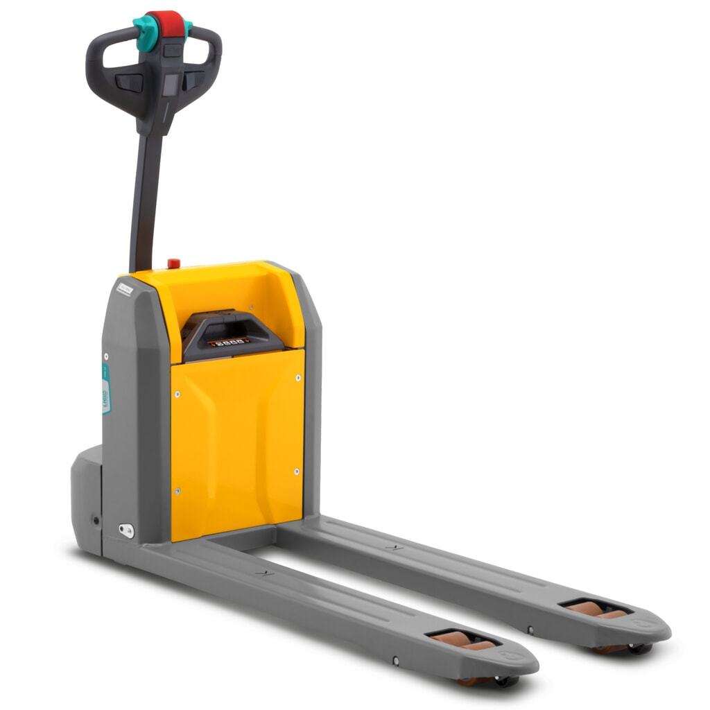 Elektryczny wózek paletowy Jungheinrich AME 15, udźwig 1500 kg, długość wideł 1150 mm, specjalna szerokość wideł 670 mm, rolki podwójne Zdjęcie produktu nr 3: Elektryczny wózek paletowy Jungheinrich AME 15, udźwig 1500 kg, długość wideł 1150 mm, specjalna szerokość wideł 670 mm, rolki podwójne