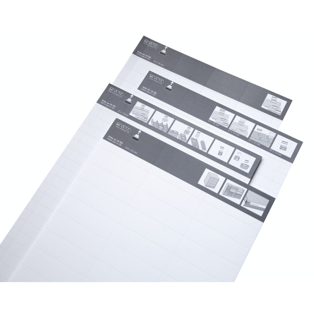 Etykiety LISTA-Script, opakowanie uniwersalne