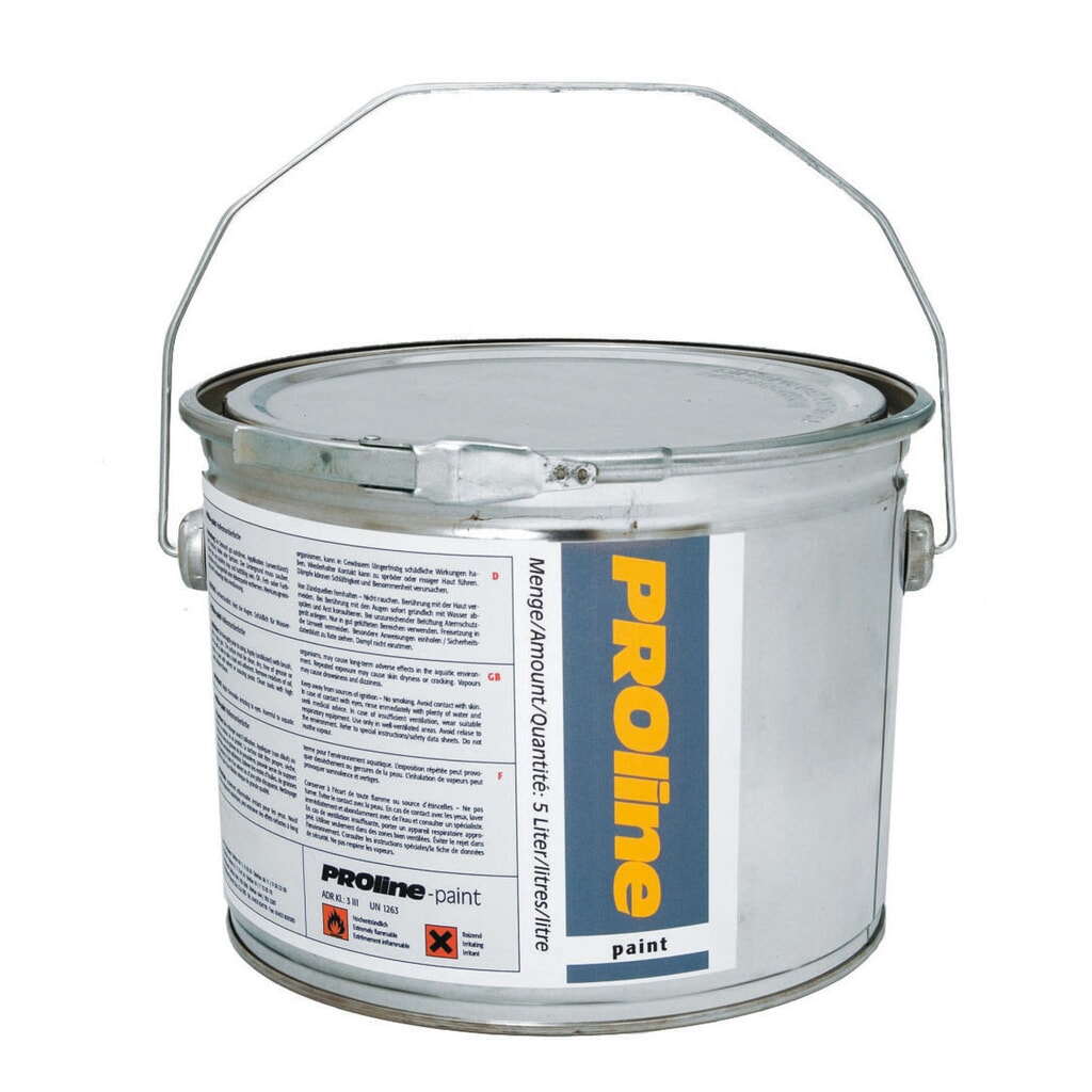 Farba do malowania hal PROline-paint, 5 l, matowa, RAL 9016 biały Zdjęcie produktu nr 1: Farba do malowania hal PROline-paint, 5 l, matowa, RAL 9016 biały