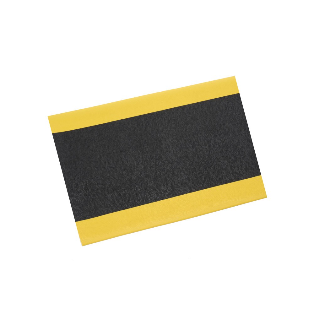 Zdjęcie produktu nr 1: Mata przeciwzmęczeniowa HEMMDAL ErgoSoft Classic, teksturowana, 1-warstwowa, szer. x dł. 600 x 900 mm, kolor czarny/żółty