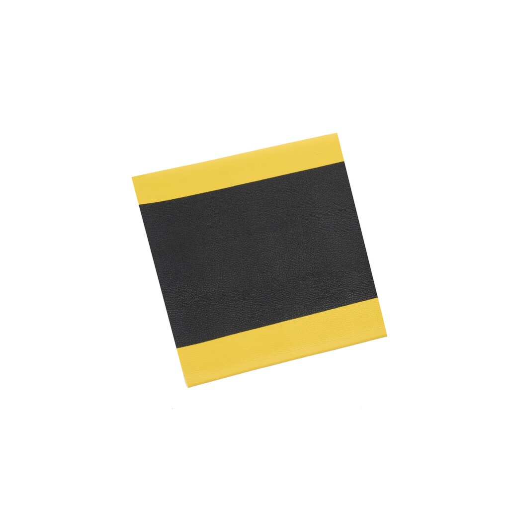 Zdjęcie produktu: Mata przeciwzmęczeniowa HEMMDAL ErgoSoft Classic, teksturowana, 1-warstwowa, szer. x dł. 600 x 600 mm, kolor czarny/żółty