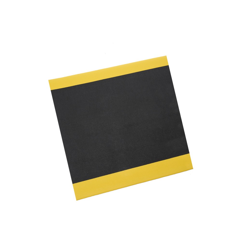 Zdjęcie produktu nr 1: Mata przeciwzmęczeniowa HEMMDAL ErgoSoft Classic, teksturowana, 1-warstwowa, szer. x dł. 900 x 900 mm, kolor czarny/żółty